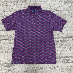 Grateful Dead x Section 119 Purple and Blue Men's Polo Shirt